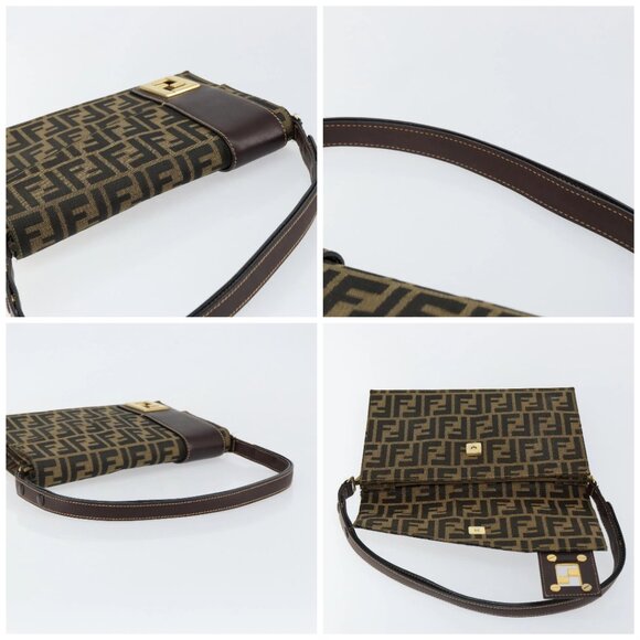 FENDI Zucca Canvas Shoulder Bag Brown Auth 142559 - Picture 16 of 16